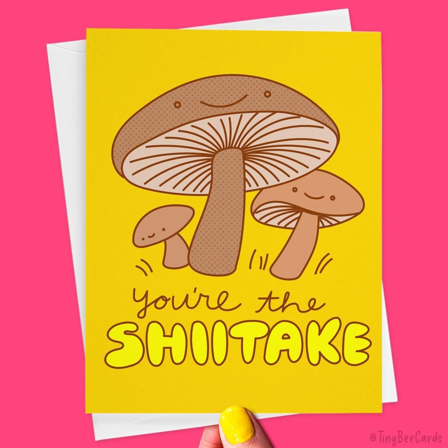 Mushrooms Love card &amp;quot;You&amp;#39;re the Shiitake!&amp;quot;