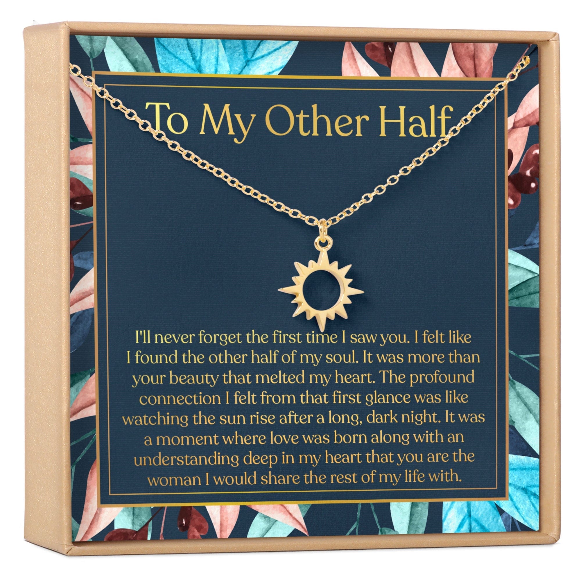 MY OTHER HALF SUN PENDANT NECKLACE