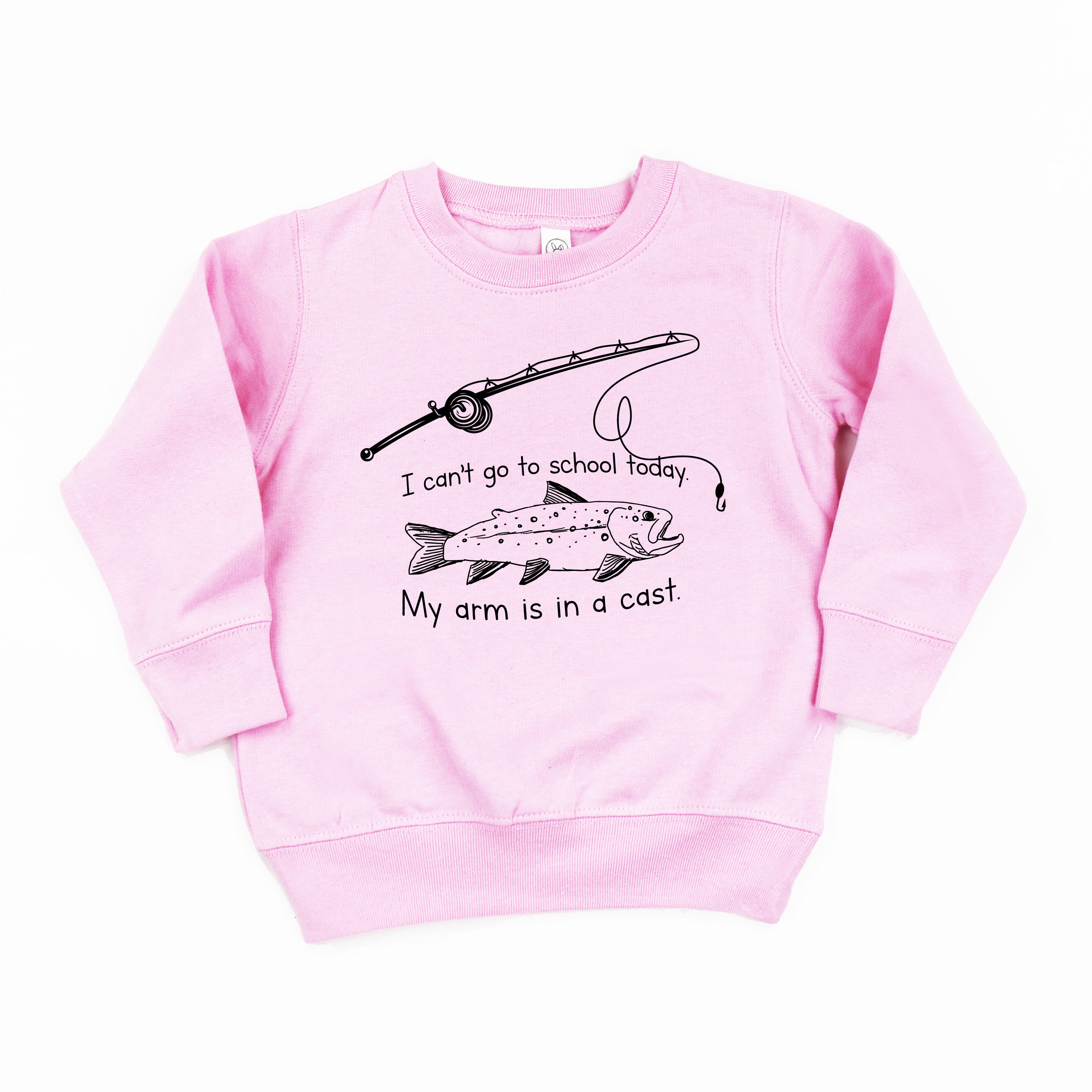 I Can&#39;t Go to School Today. My Arm Is In A Cast. - Child Sweater