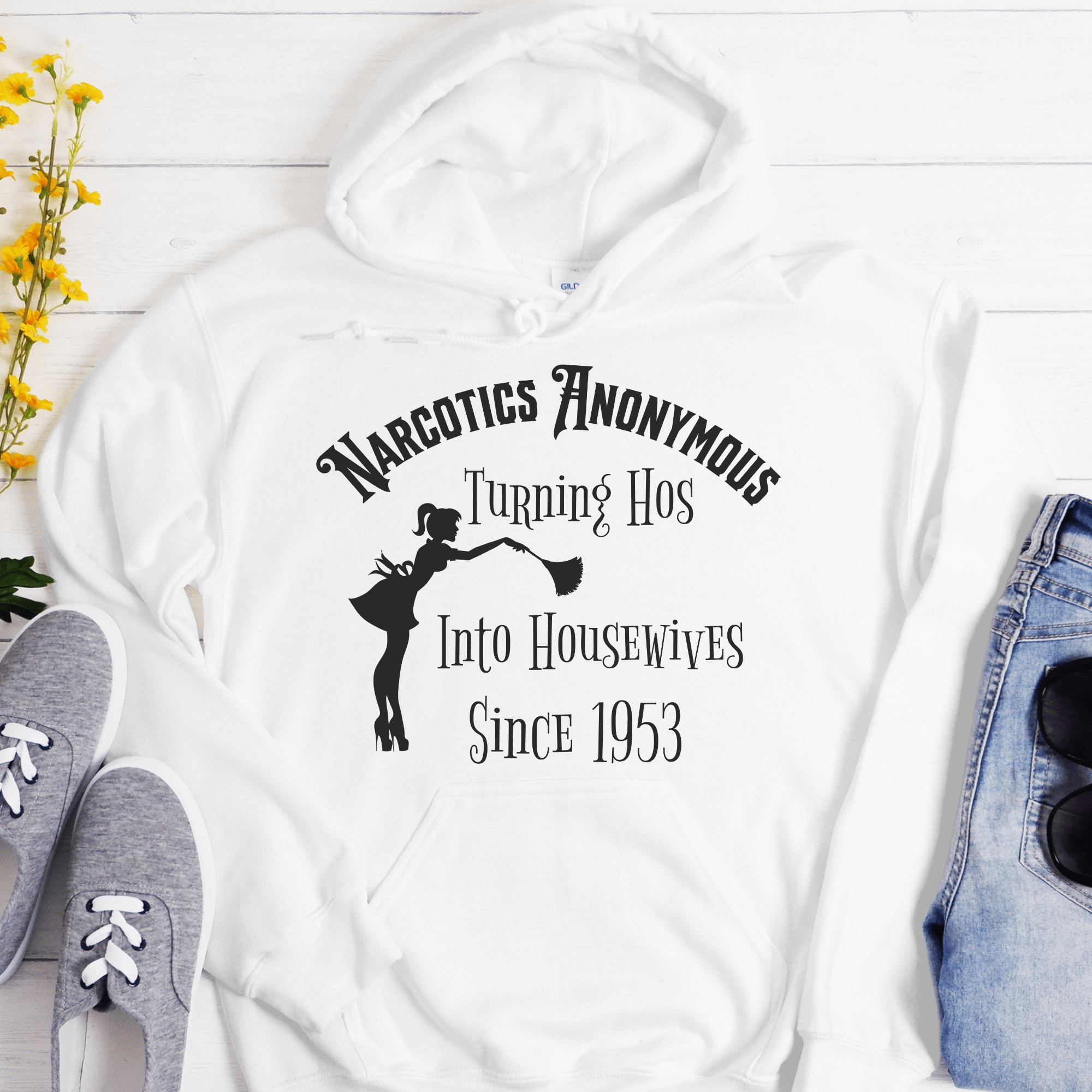NA Recovery Unisex Hoodie | Inspiring Sobriety |  NA &amp;quot;Hos To Housewives&amp;quot;