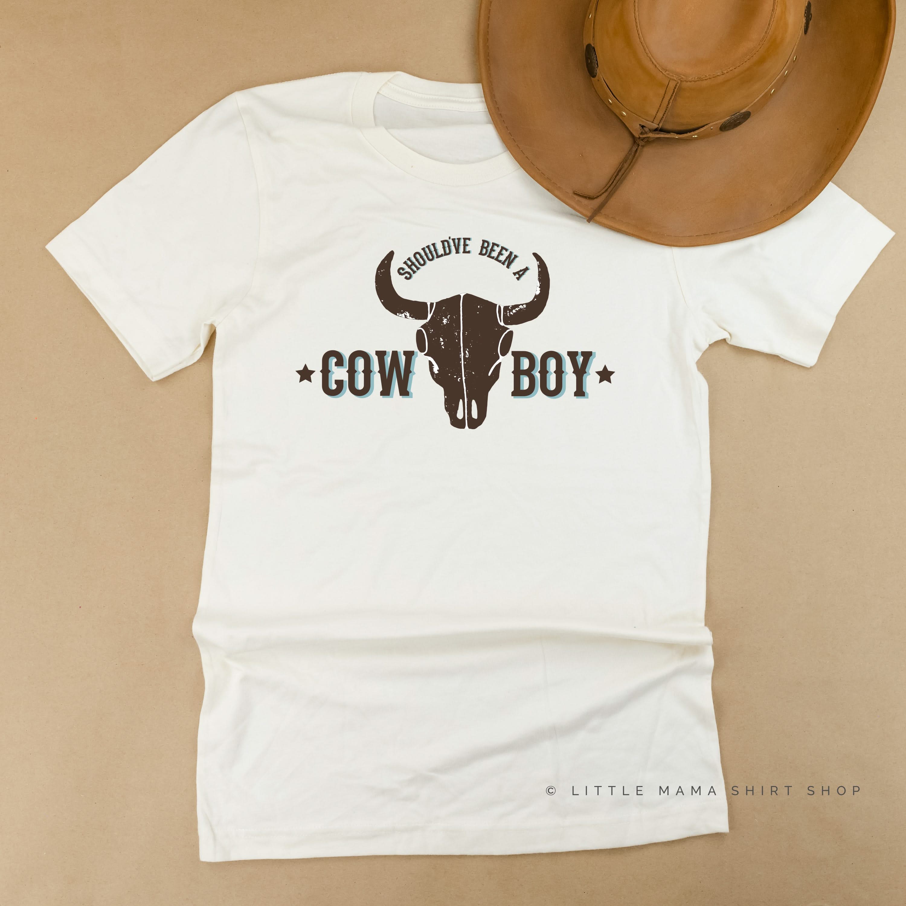 Should&amp;#39;ve Been a Cowboy - Distressed Design - Unisex Tee
