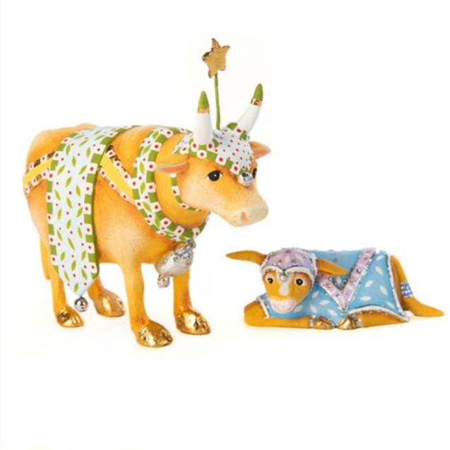 Nativity Cow &amp;amp; Calf Mini Figures by Patience Brewster