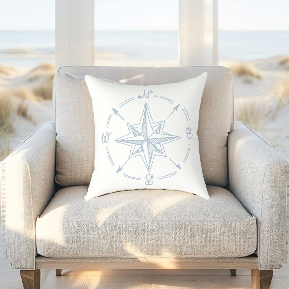 Compass Throw Pillow