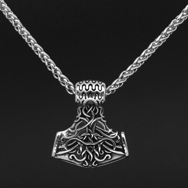 Vikings Mjolnir Stainless Steel Chain Necklace
