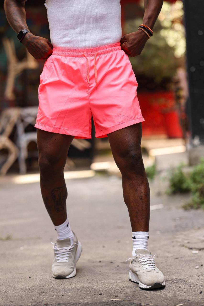 HydroFlex Neon Pink Men&amp;#39;s Shorts – Quick-Dry, Lightweight, Standout Activewear