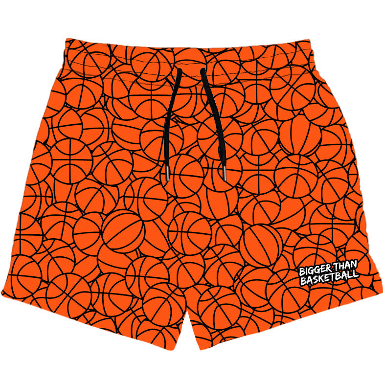 Basketball Pattern - Shorts - Orange