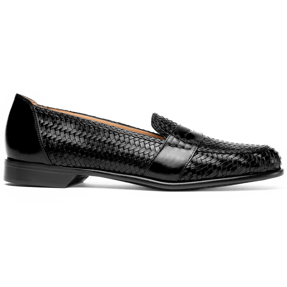 15-585-BLK NICOLA Italian Calfskin Basketweave, Black