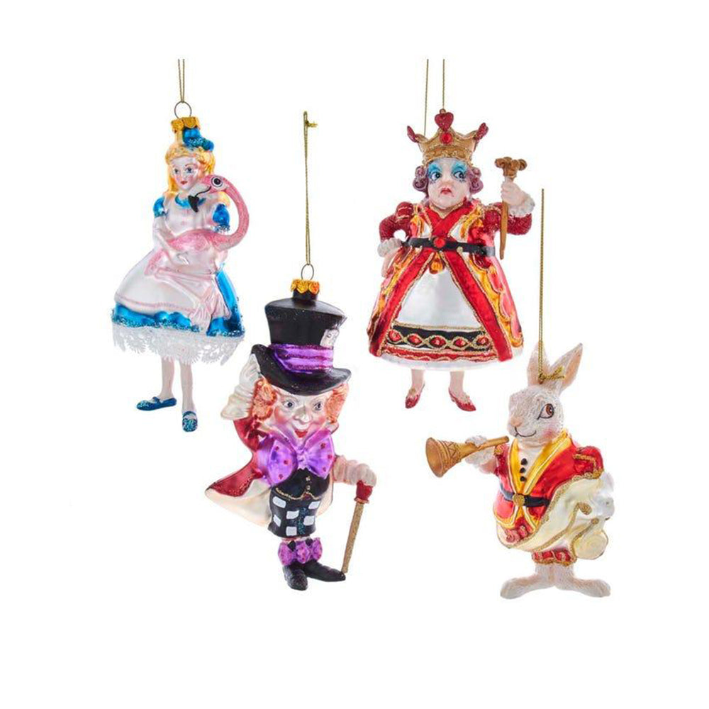 Noble Gems™ Alice In Wonderland Glass Ornaments, 4-Piece Box Set by Kurt Adler