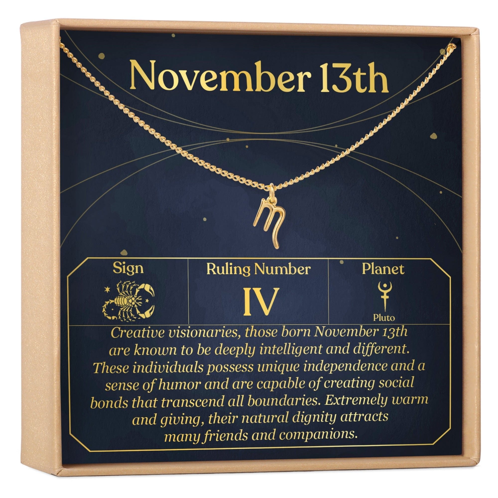NOVEMBER 13TH SCORPIO NECKLACE