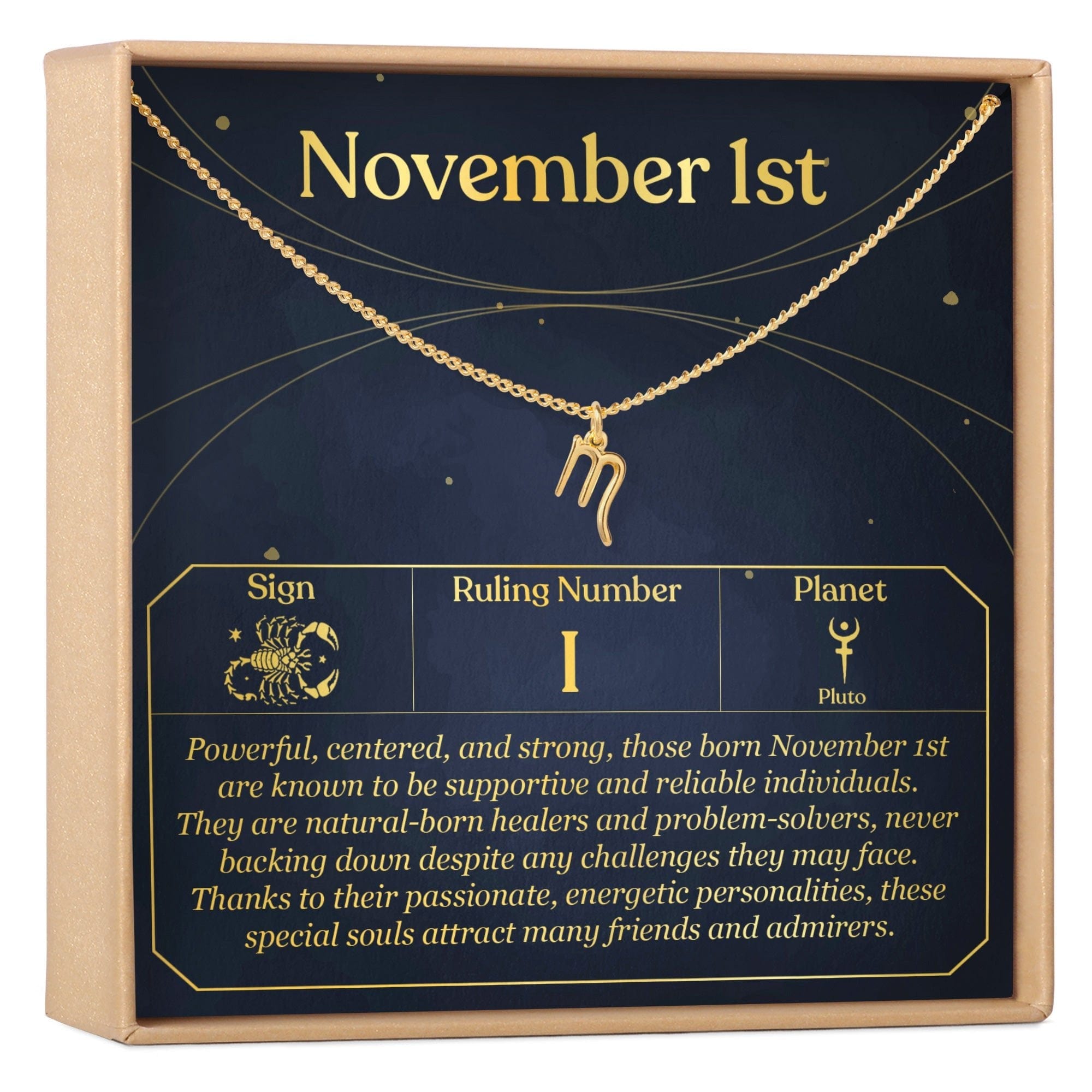 NOVEMBER 1ST SCORPIO NECKLACE