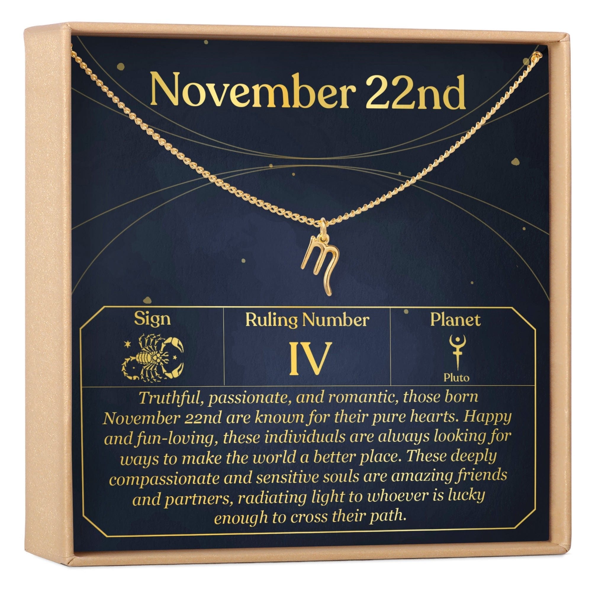 NOVEMBER 22ND SCORPIO NECKLACE