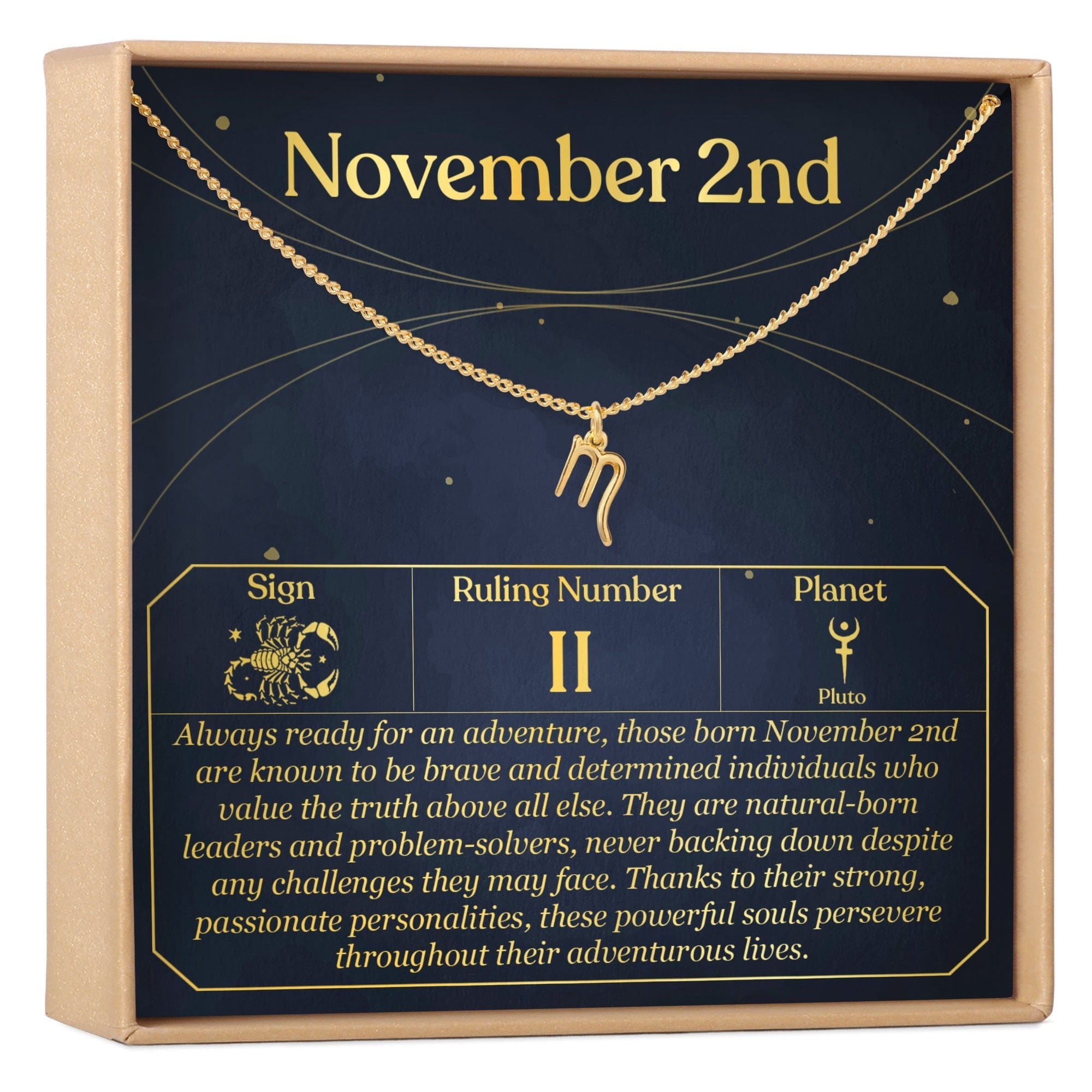 NOVEMBER 2ND SCORPIO NECKLACE