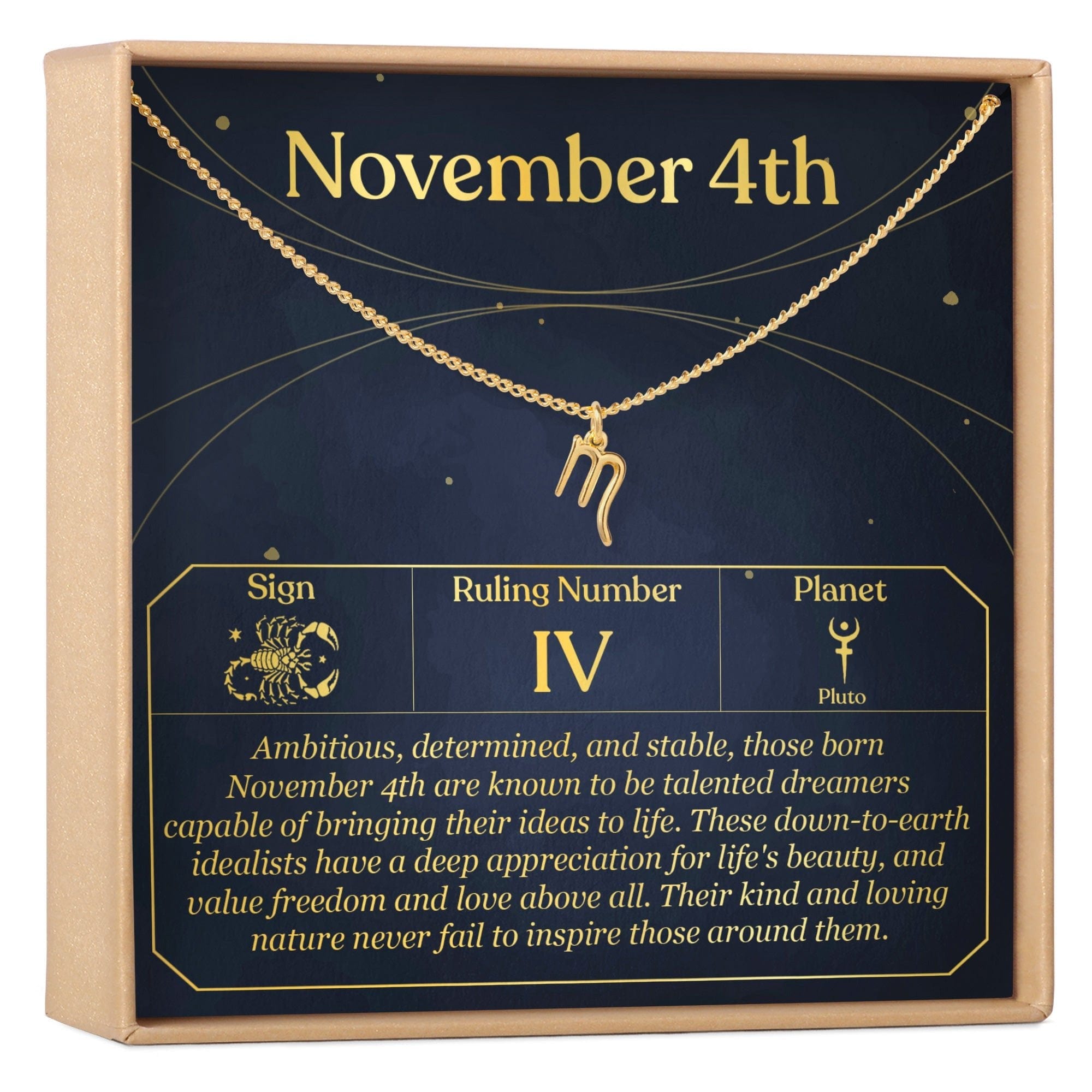 NOVEMBER 4TH SCORPIO NECKLACE
