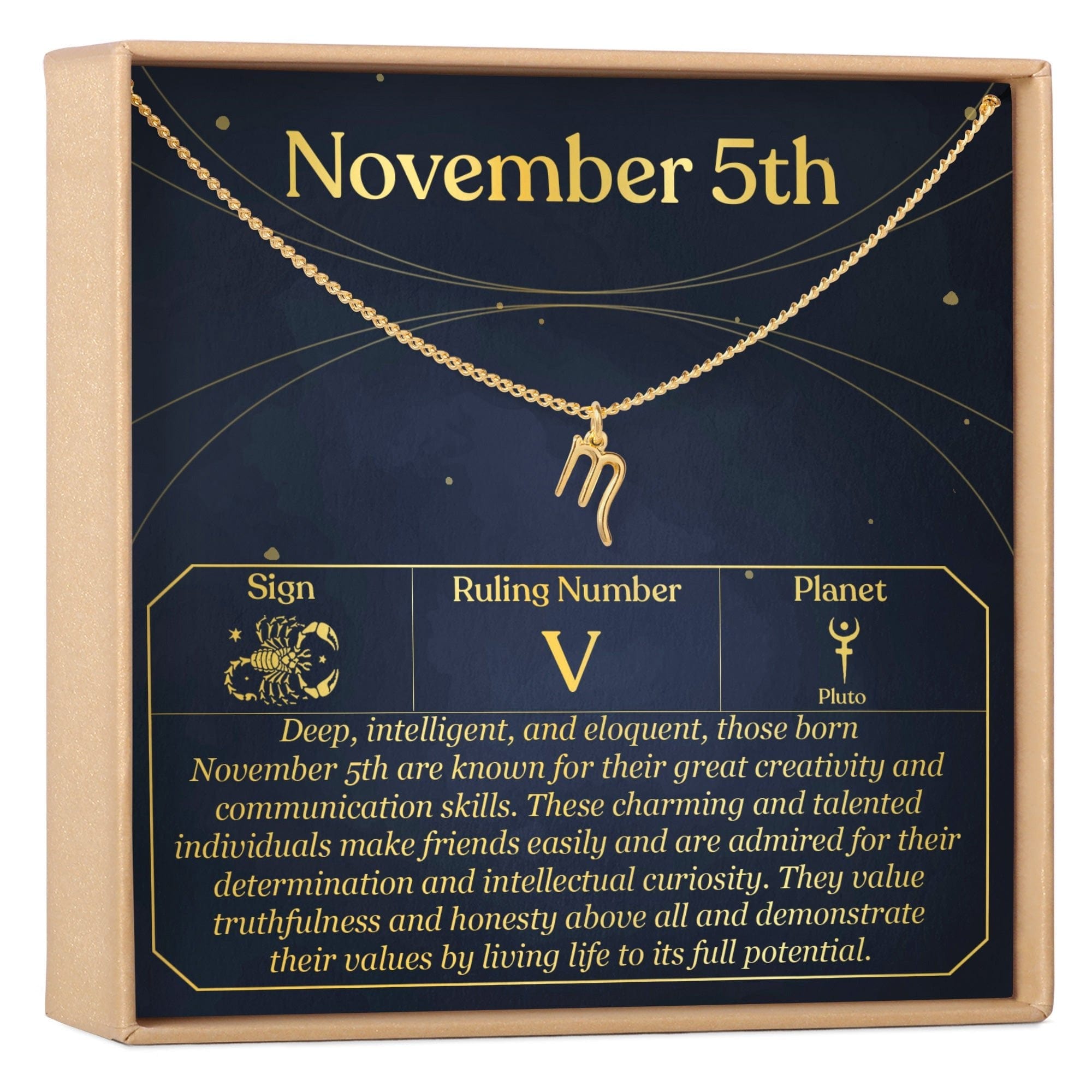 NOVEMBER 5TH SCORPIO NECKLACE