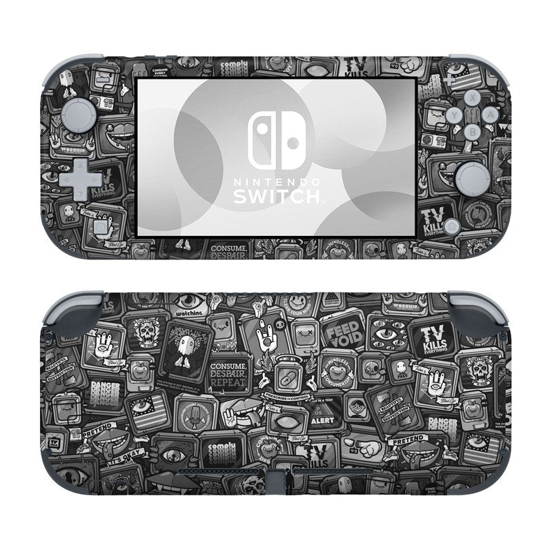 Distraction Tactic B&amp;amp;W - Nintendo Switch Lite Skin