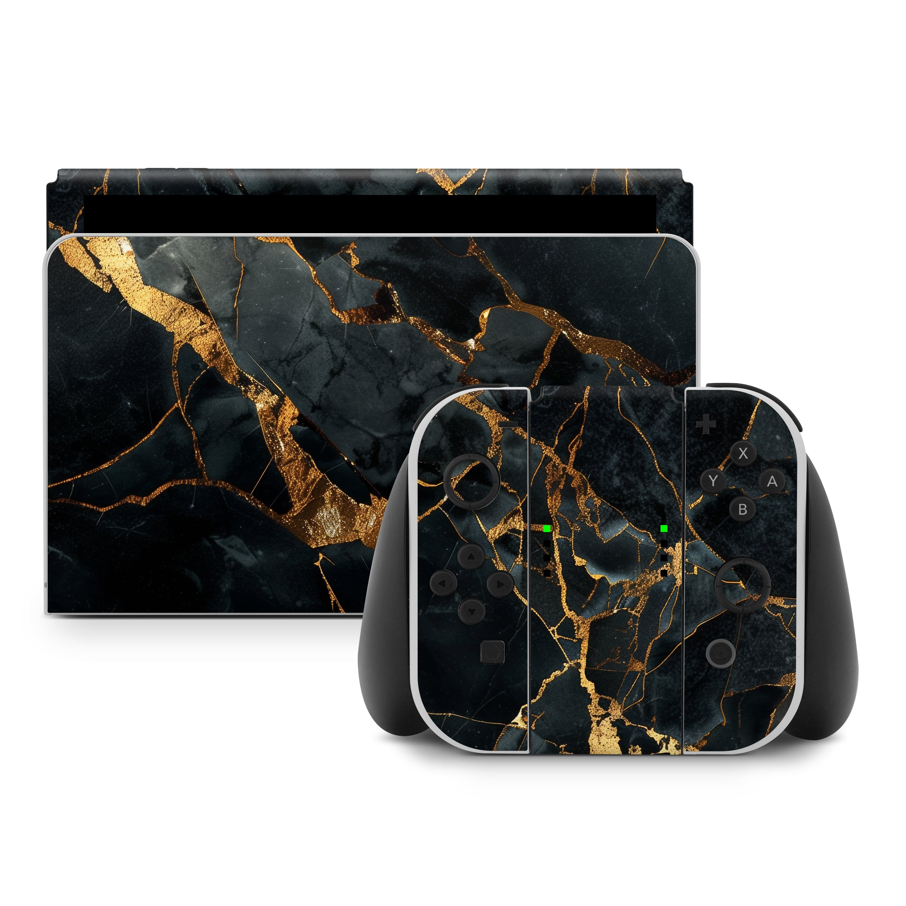 Repaired Black Marble - Nintendo Switch Skin