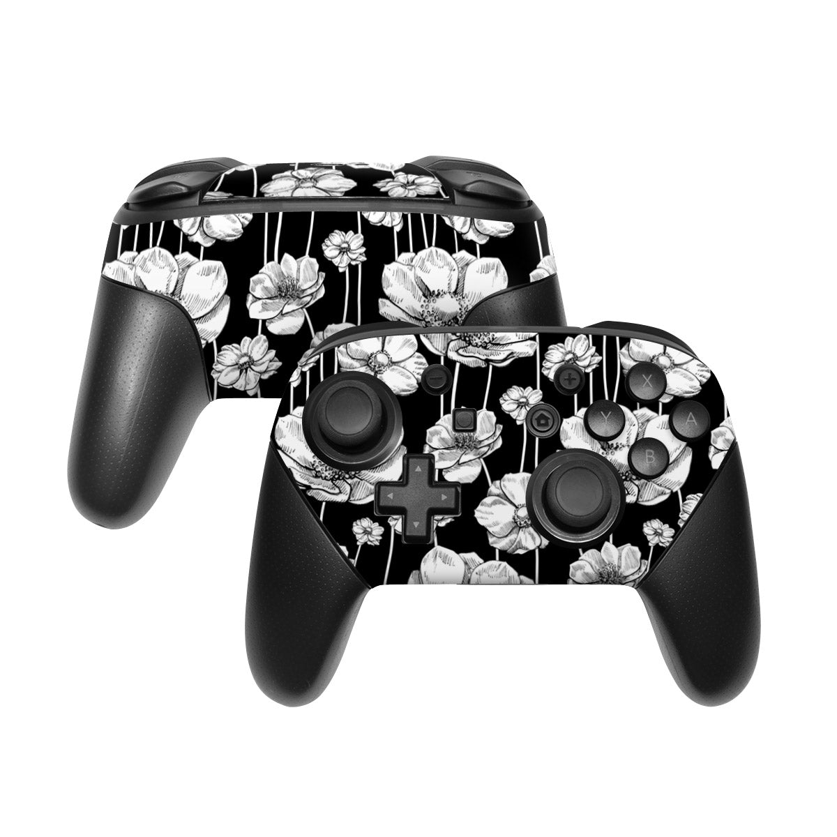 Striped Blooms - Nintendo Switch Pro Controller Skin