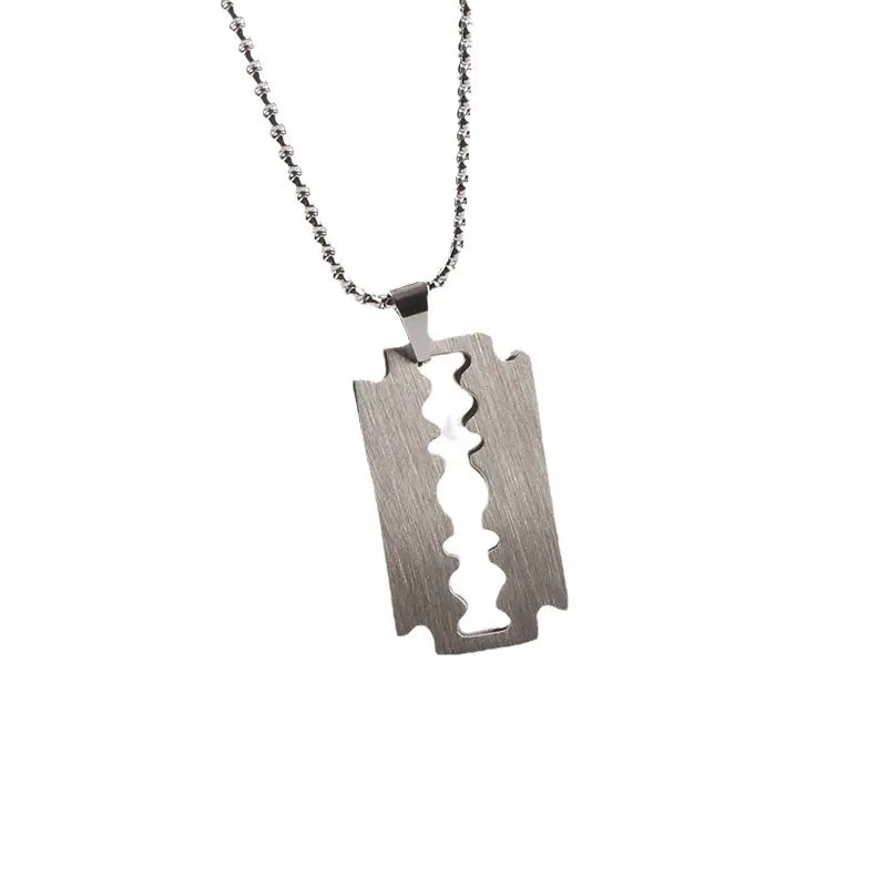 Style Loft Collection Titanium Steel Razor Blade Pendant Necklace