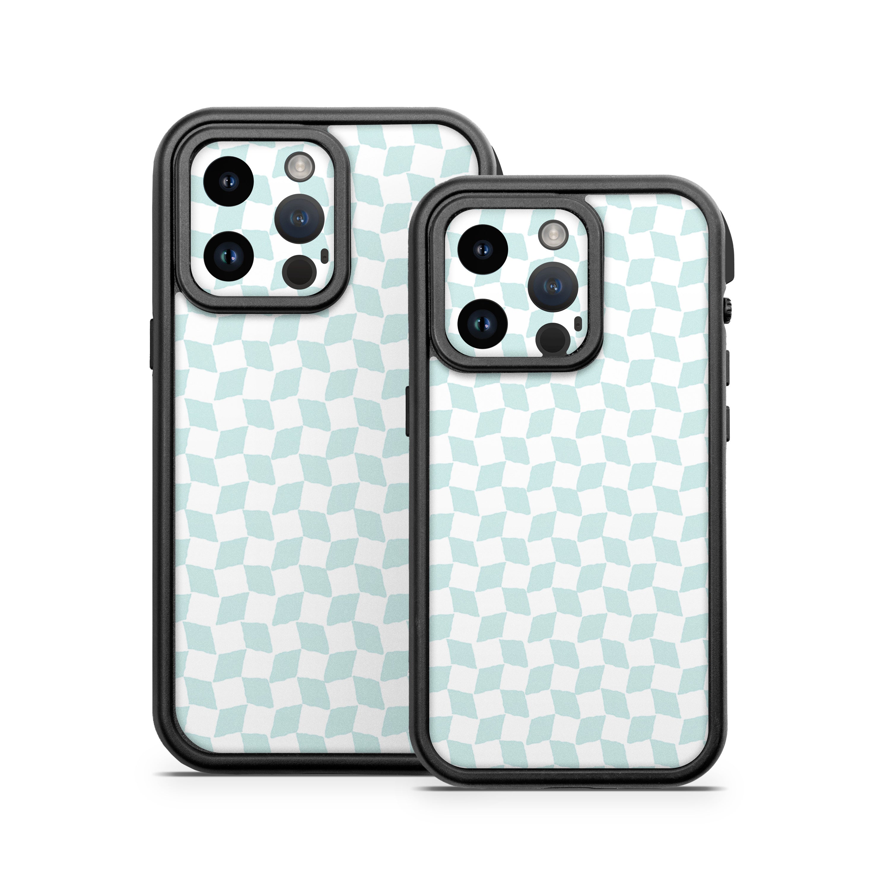 Checker Light Blue - Otterbox Fre iPhone 14 Case Skin