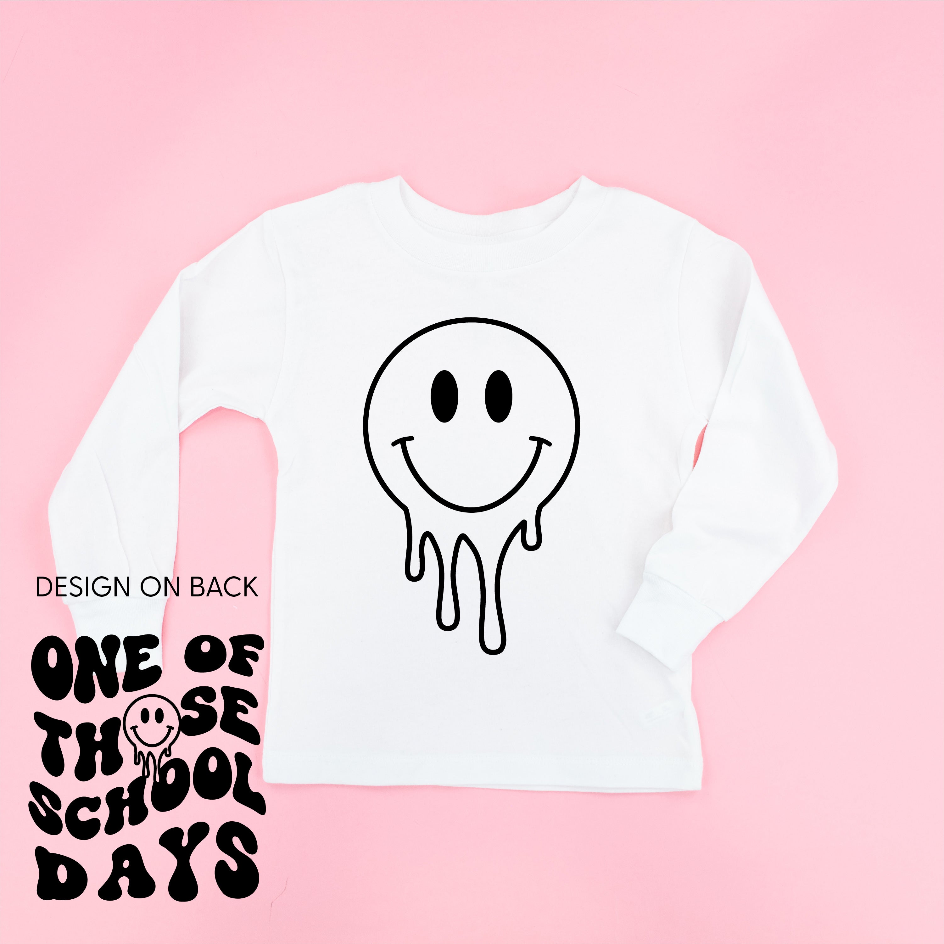 One of Those School Days - Melty Smiley (f &amp; b) - Child Long Sleeve Tee