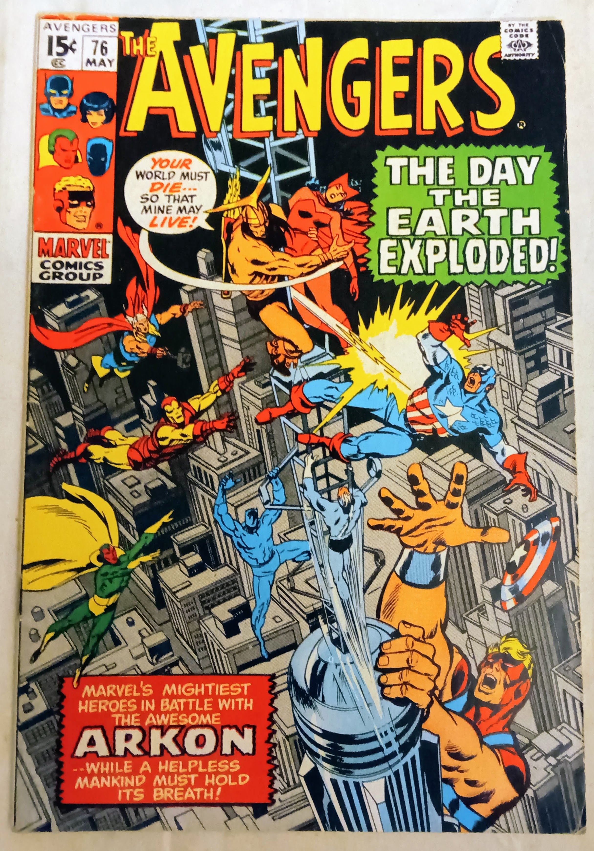 Avengers #076, Marvel Comics (May 1970, GD+)