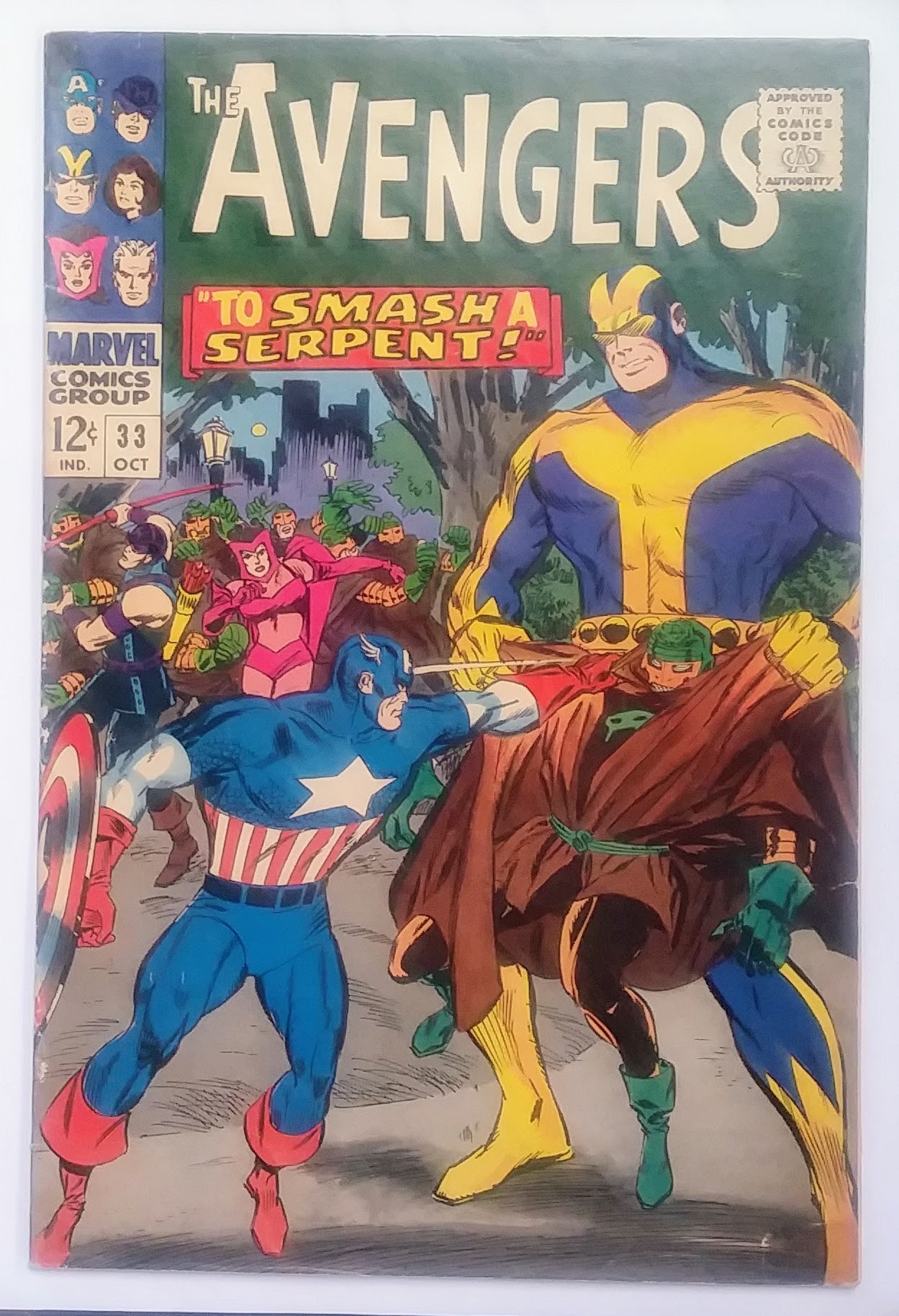 Avengers #033, Marvel Comics (October 1966, GD+)