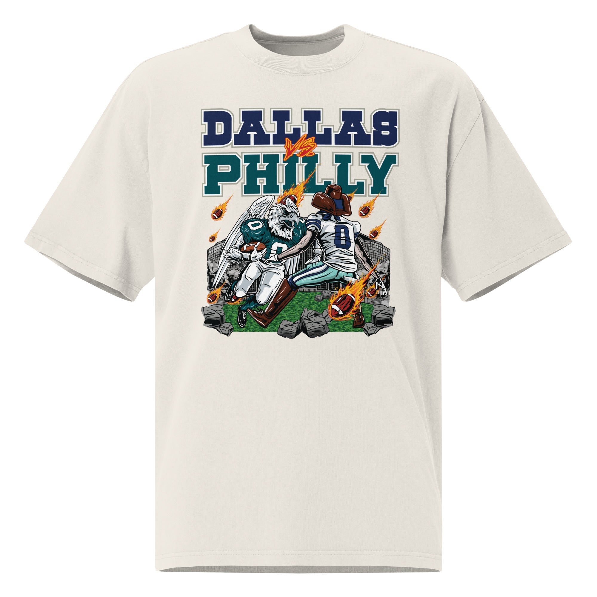 Cowboys vs Eagles &amp;quot;Rivalry&amp;quot; White T-Shirt