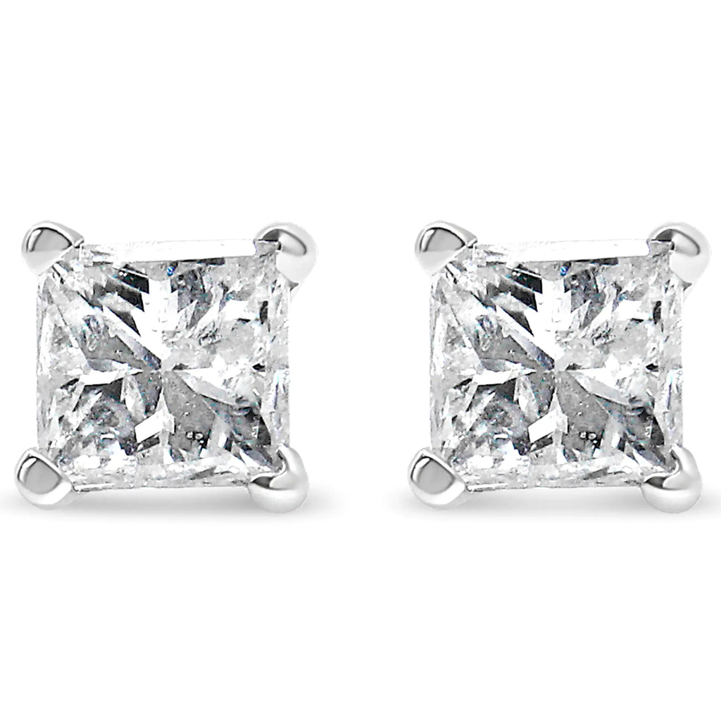 Style Loft Collection Princess-Cut Diamond Petite 14k White Gold 1/5 Ctw Stud Earrings (I-J, I2-I3)