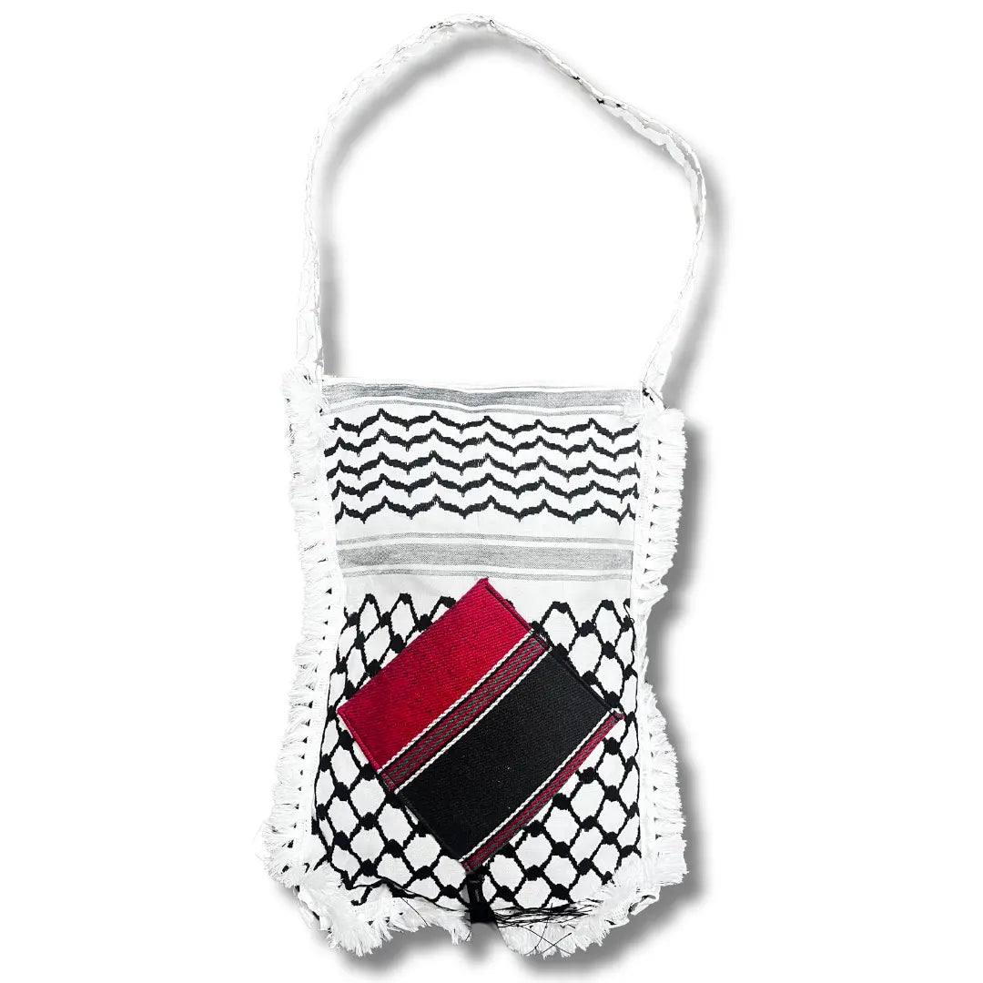 Kuffiyeh Designed Tote Bag with Sharshoba: Spacious and Stylish