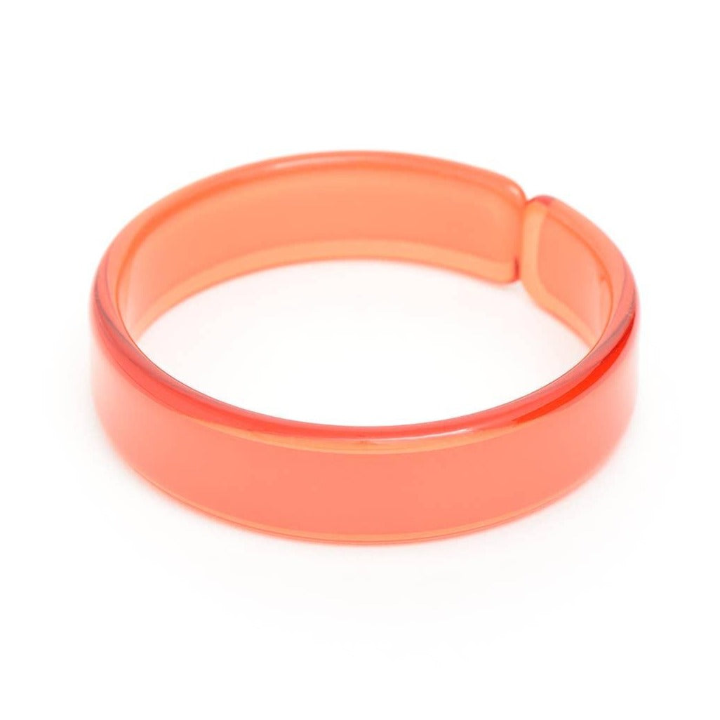 Acrylic Resin Stacking Bangle Bracelet ORANGE