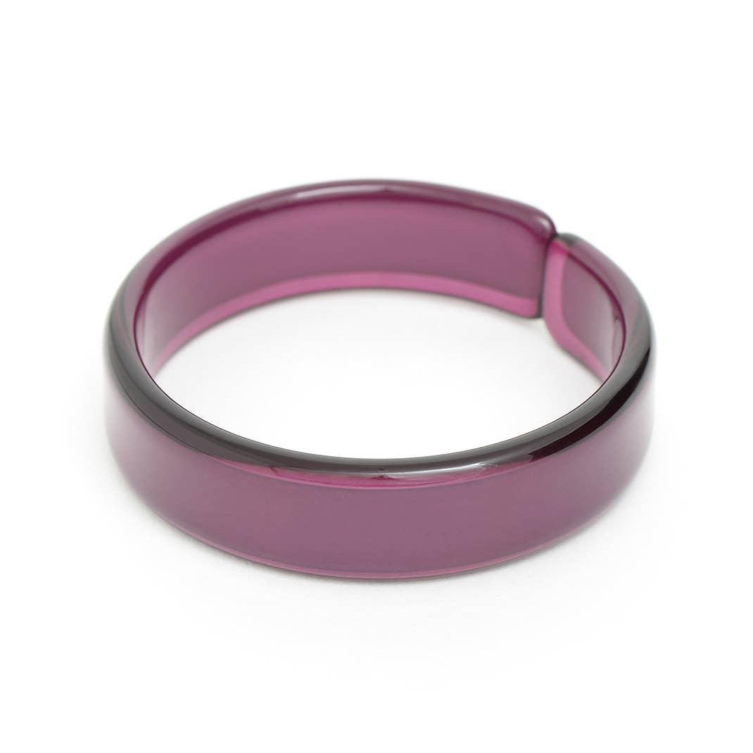 Acrylic Resin Stacking Bangle Bracelet PLUM