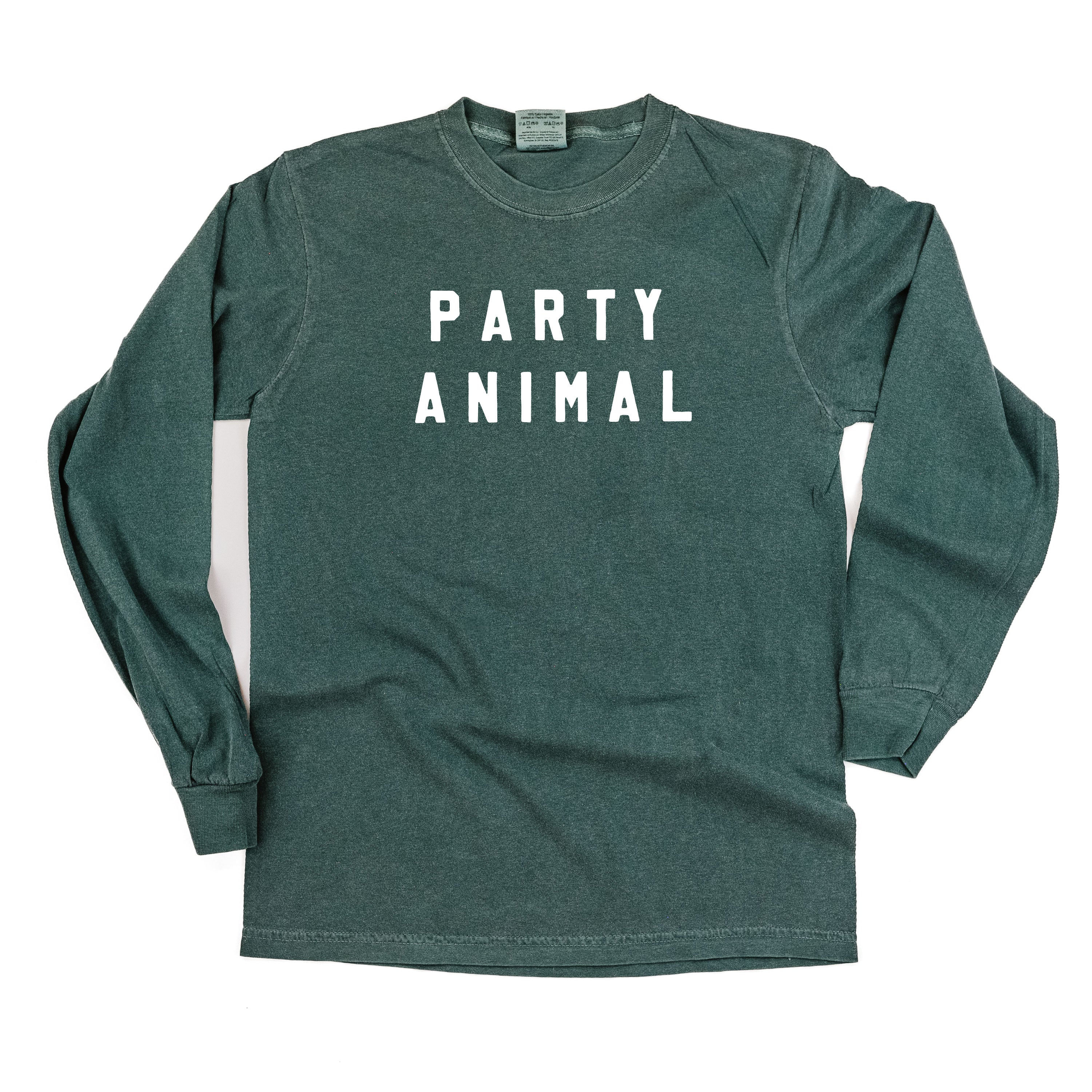 Party Animal - Block Font - LONG SLEEVE Comfort Colors Tee