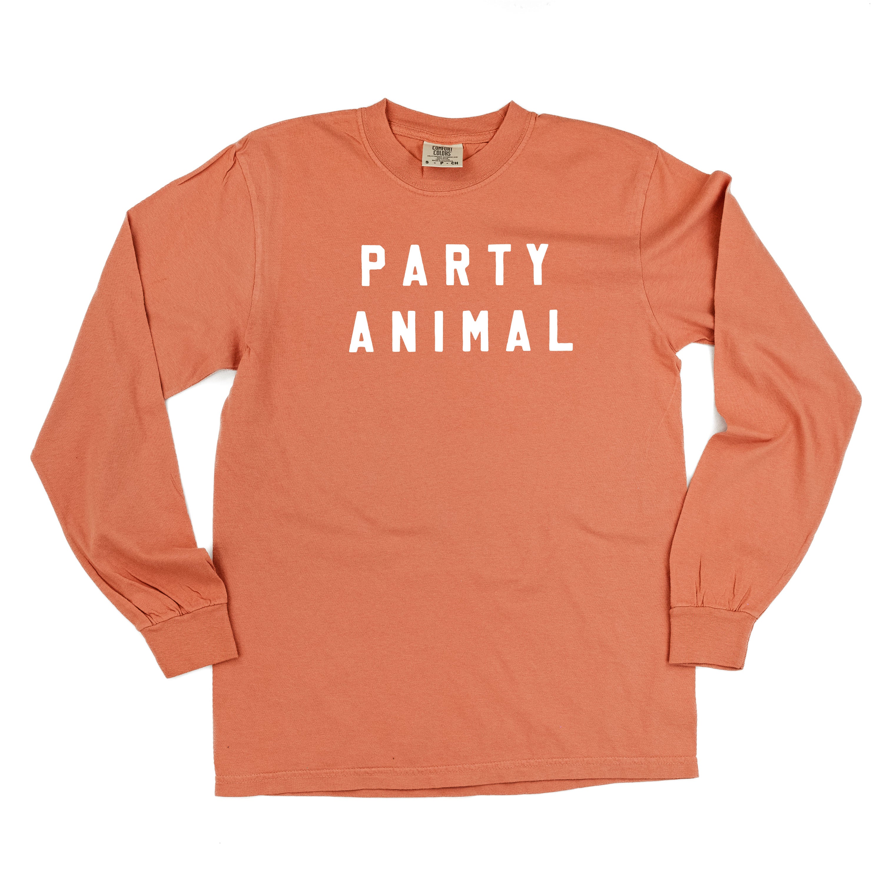 Party Animal - Block Font - LONG SLEEVE Comfort Colors Tee