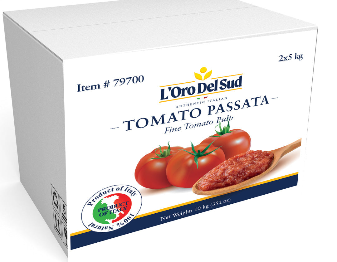 L&amp;#39;Oro Del Sud, Bulk (2 x 5 kg), Italian Tomato Fine Pulp Passata – 100% Tomatoes, No Basil