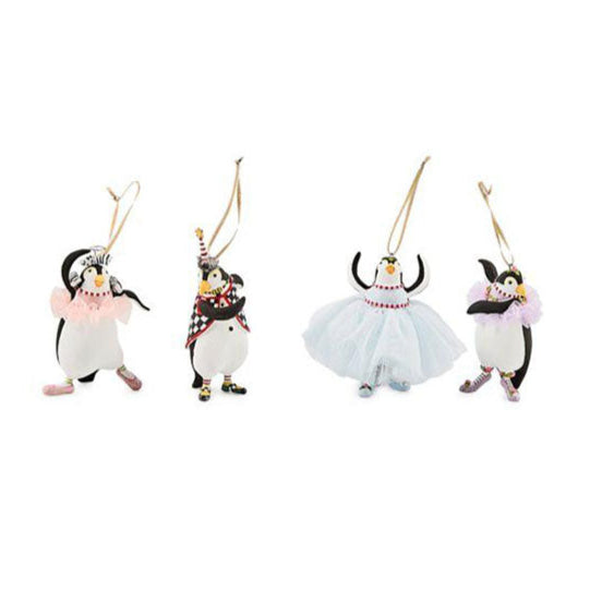 Patience Brewster Penguins En Pointe Mini Ornaments, Set of 4 *NEW*