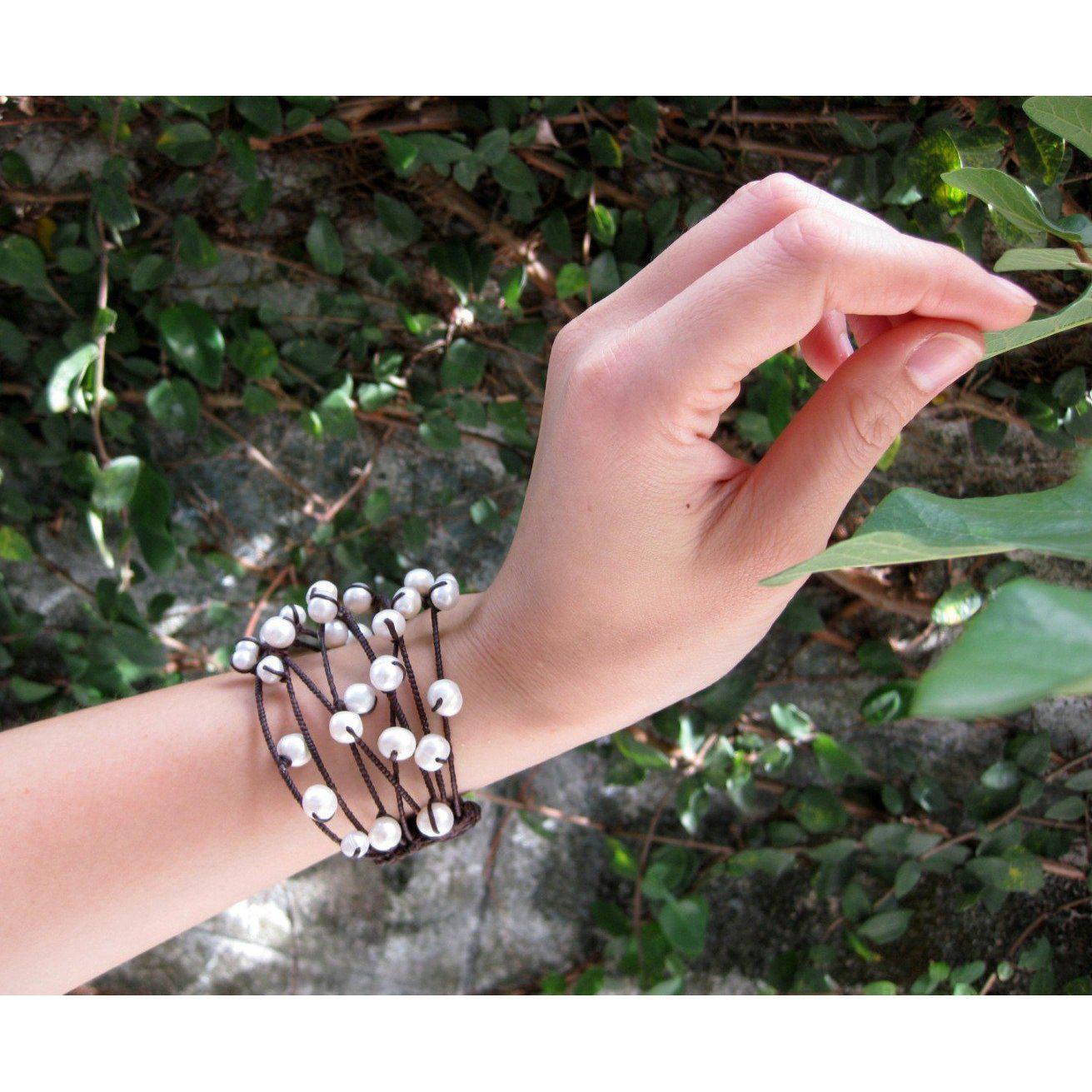 Pearl Cuff Handmade Bracelet - Thailand