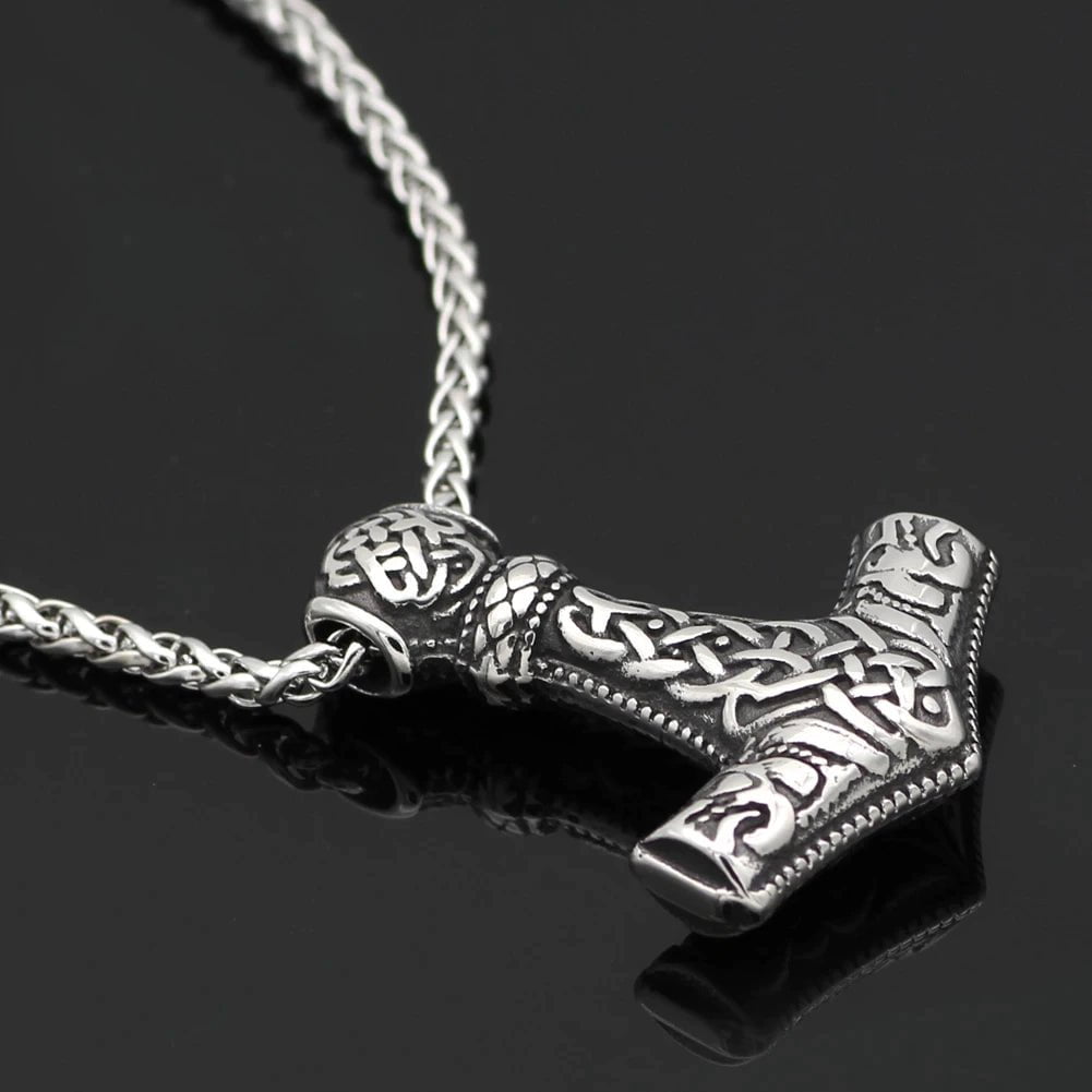 Vikings Scandinavian Mjolnir Stainless Steel Necklace