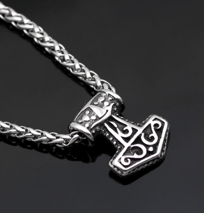 Vikings Thor&amp;#39;s Hammer Pendant Necklace