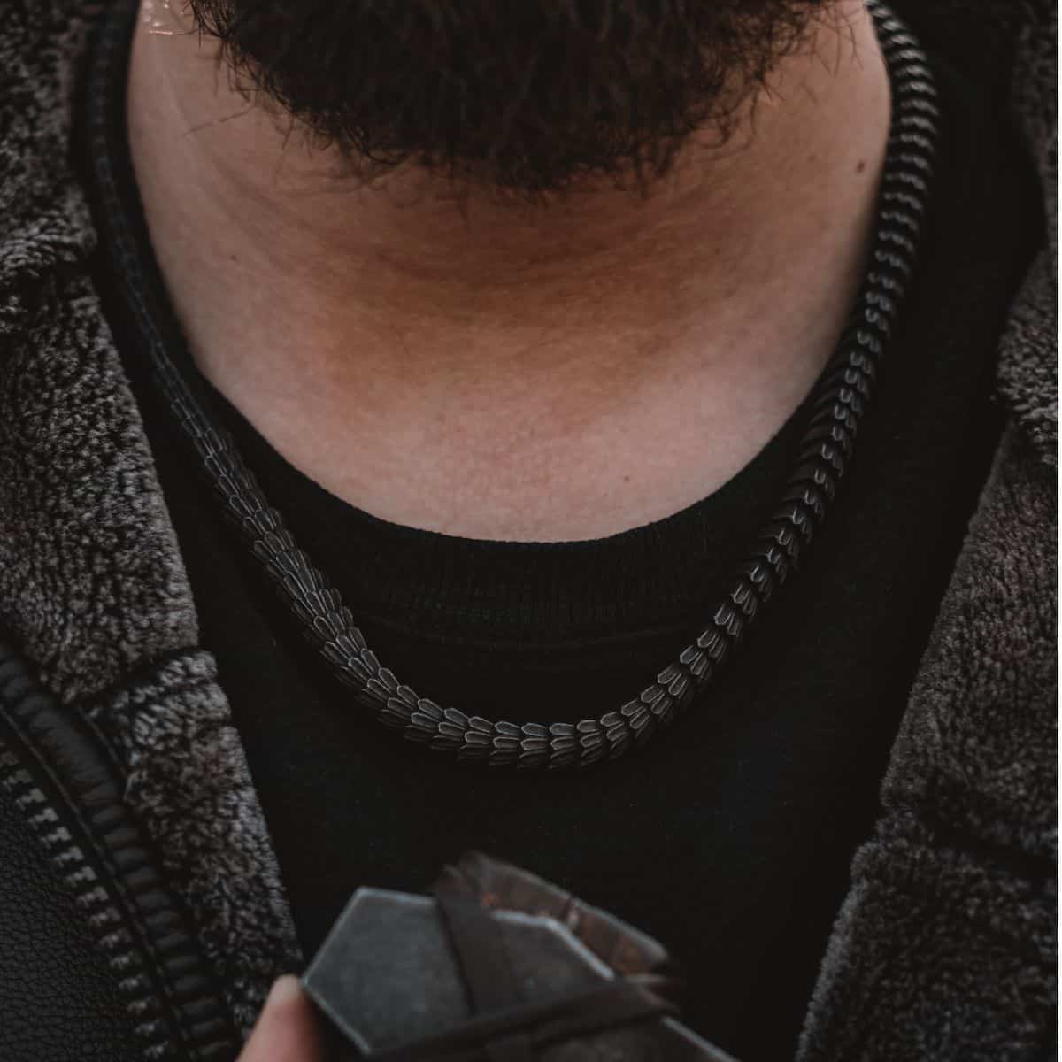 Viking Heavy Jörmungandr World Serpant Snake Chain