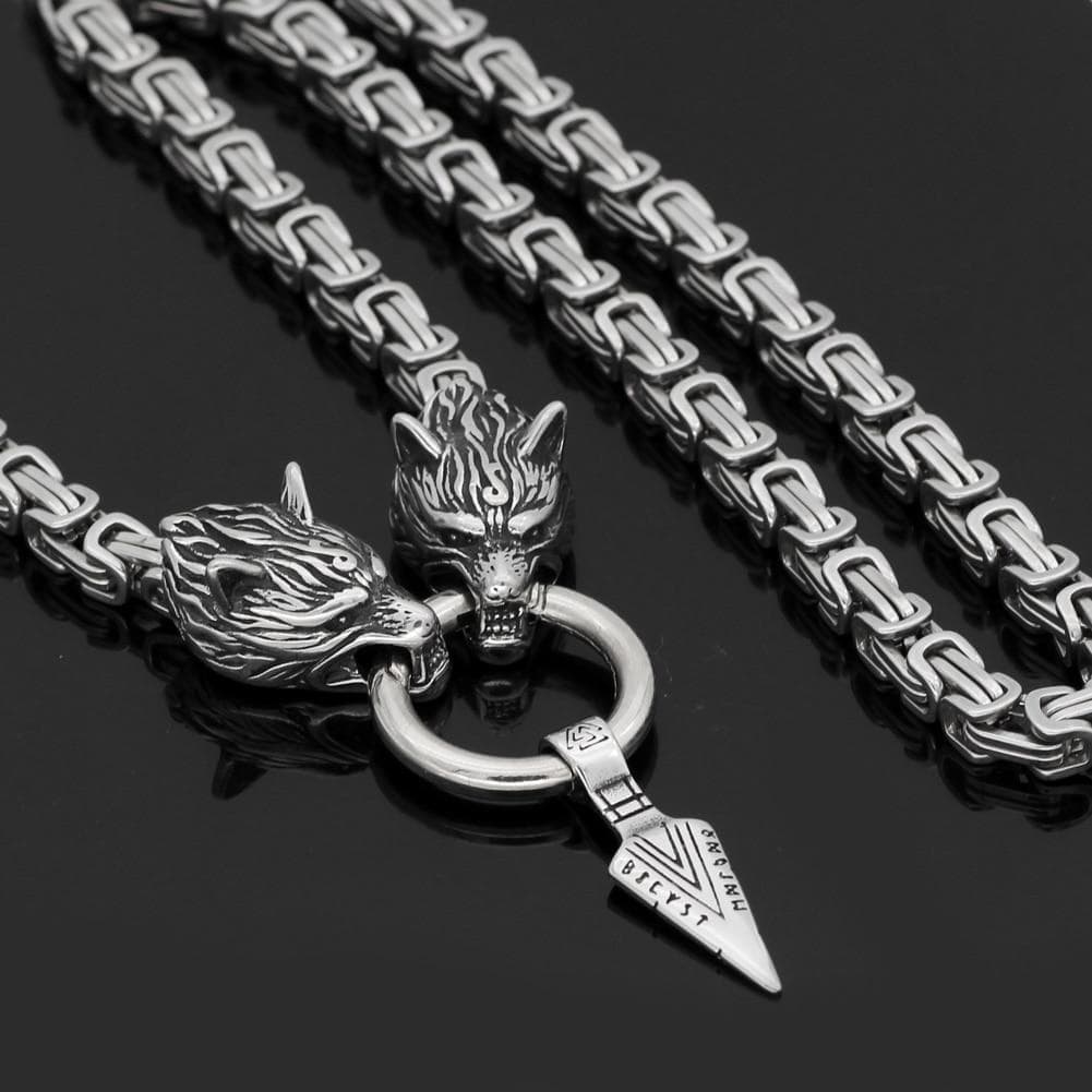 Viking Odin Wolves Spear King's Chain
