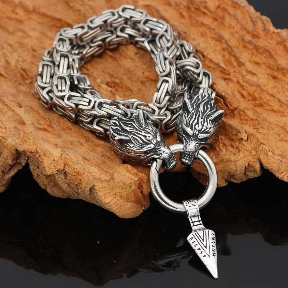 Viking Odin Wolves Spear King's Chain