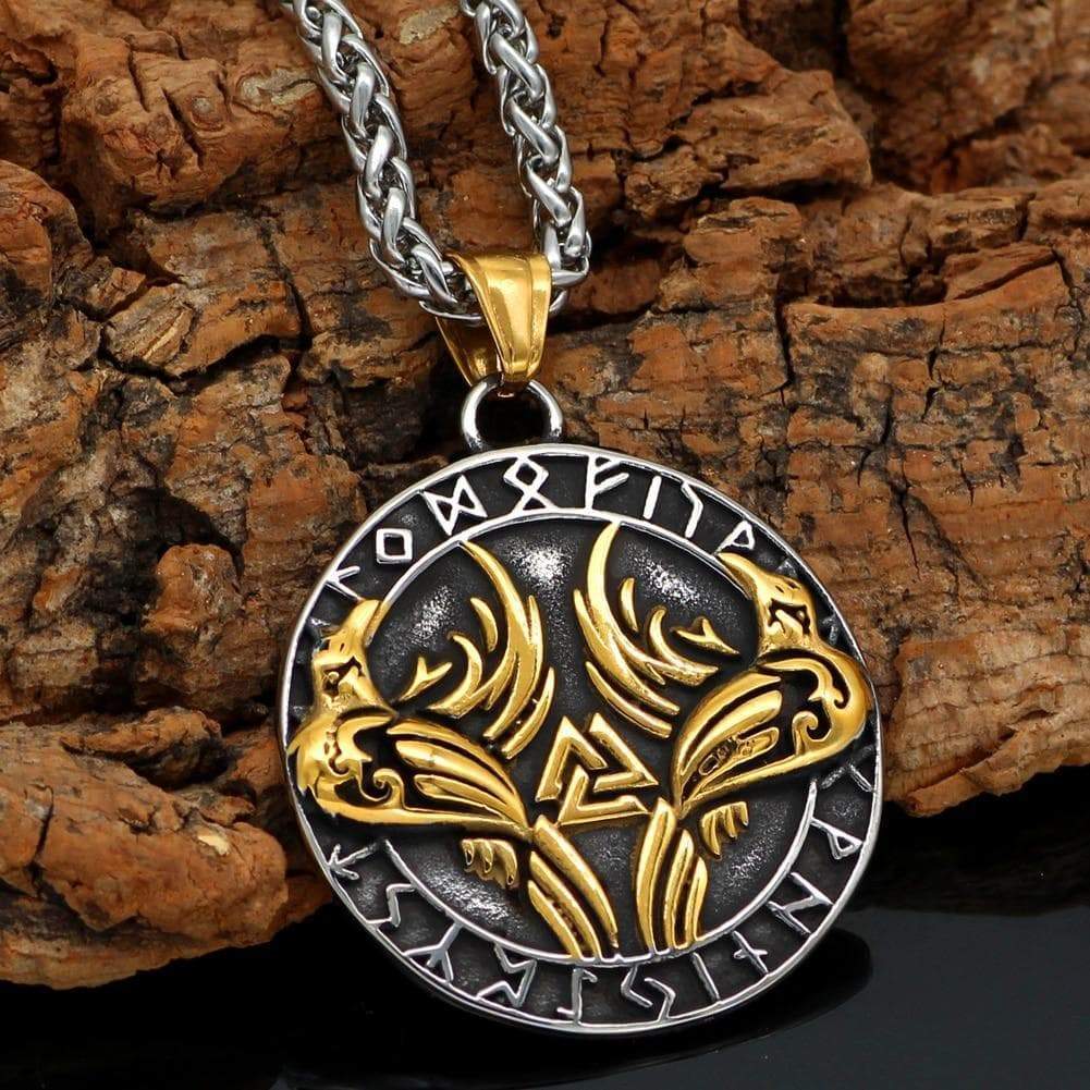Vikings Huginn and Muninn Pendant &amp;amp; Necklace