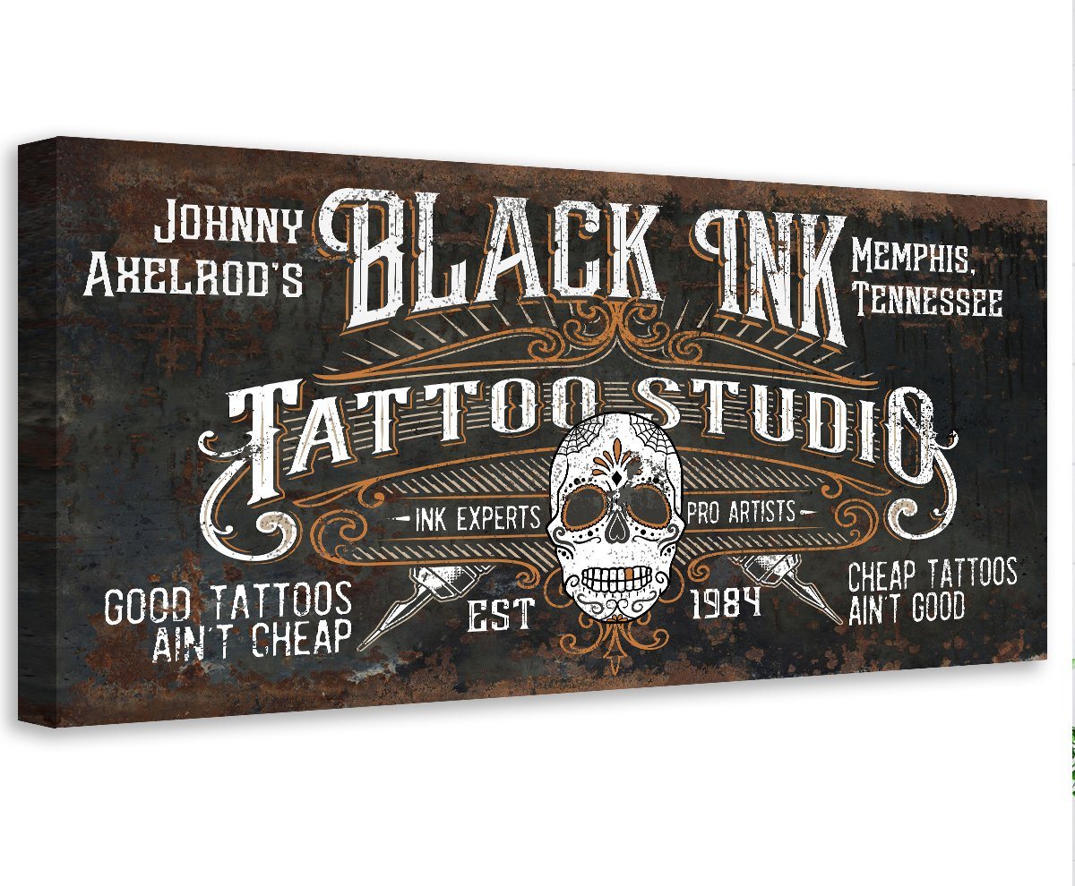 Personalized - Black Ink Tattoo - Canvas