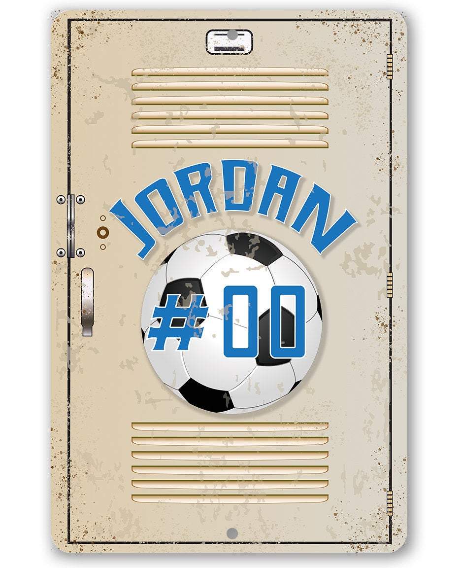 Personalized - Soccer School Locker - Metal Sign