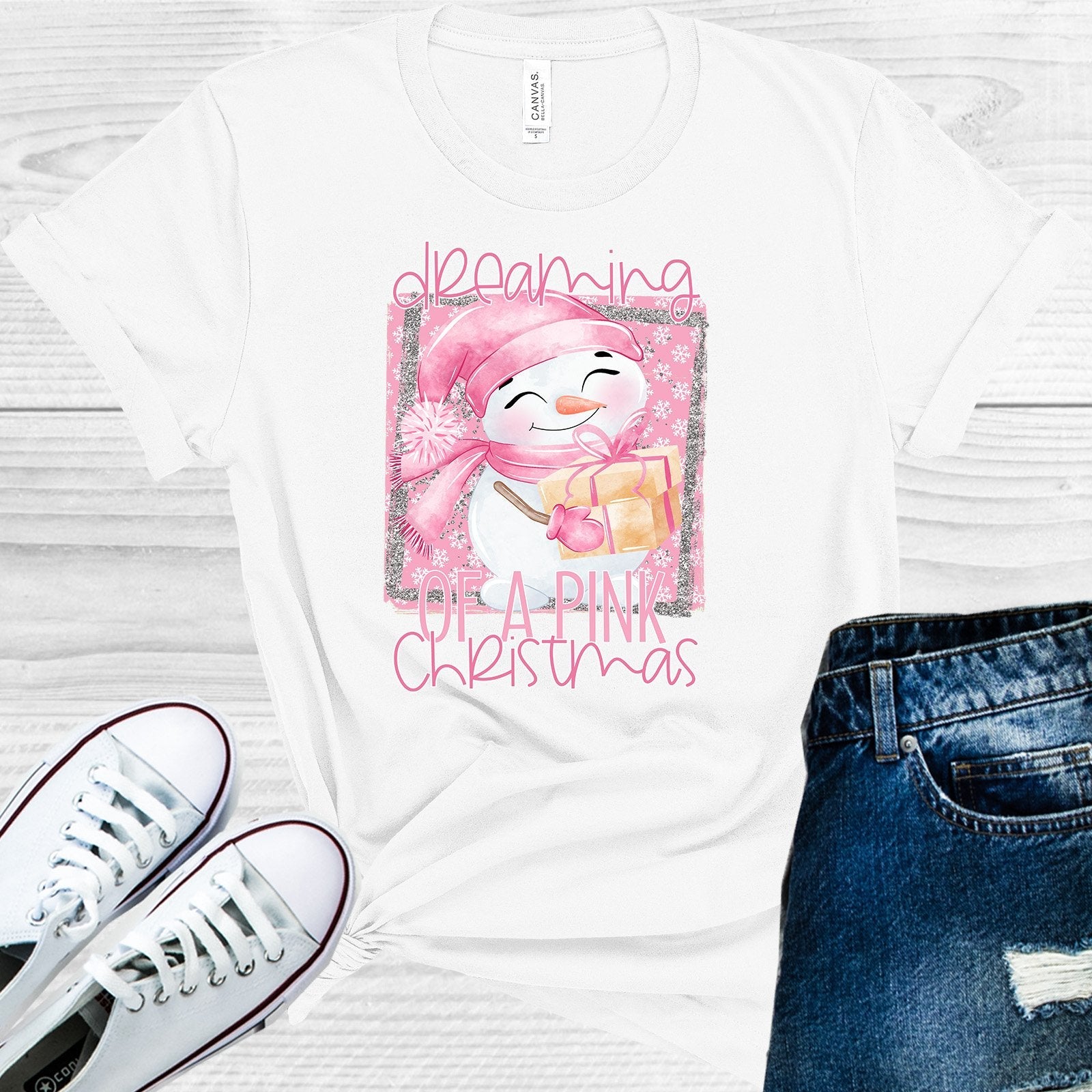 Dreaming of a Pink Christmas Graphic Tee