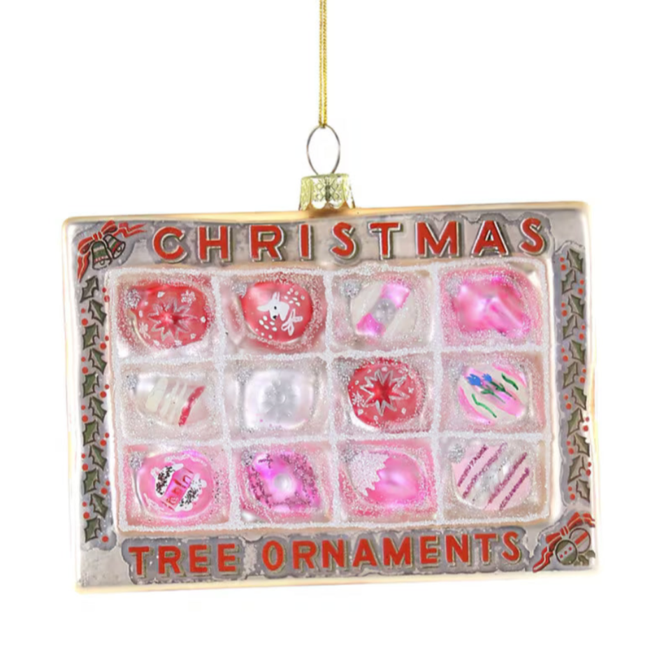 Box of Pink Vintage XMAS Ornament