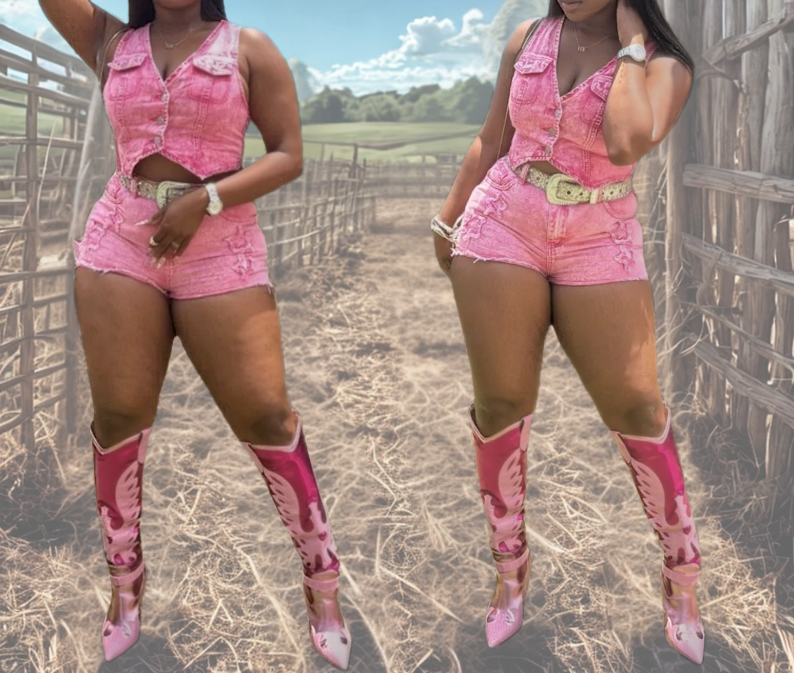 Pink Rodeo Rebel Denim Set