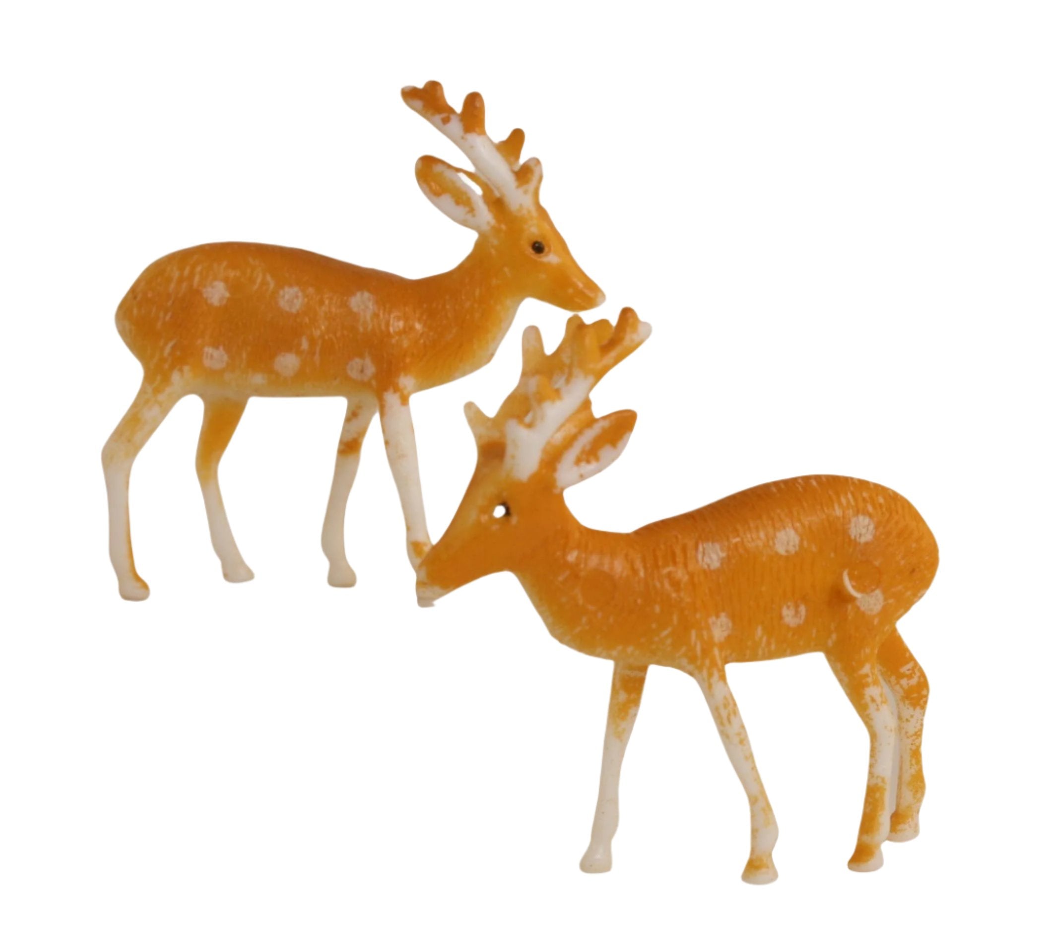 Retro Plastic Reindeer 1.5&amp;quot; - 4pcs