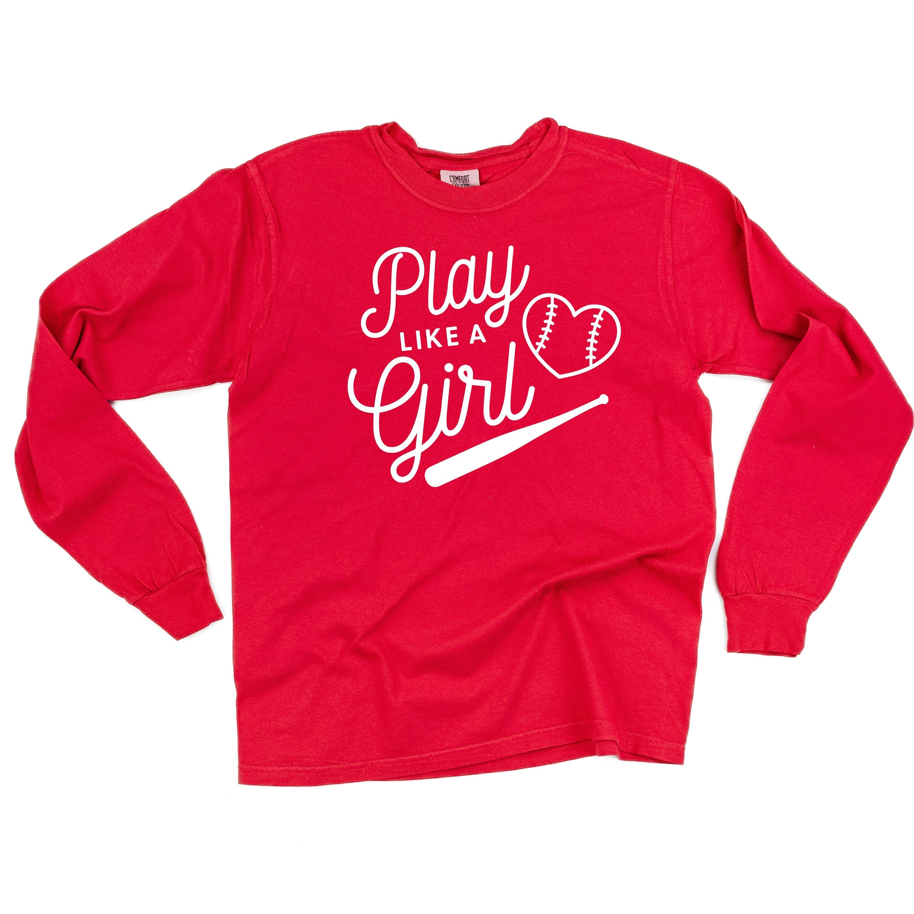 Play Like A Girl - LONG SLEEVE Comfort Colors Tee