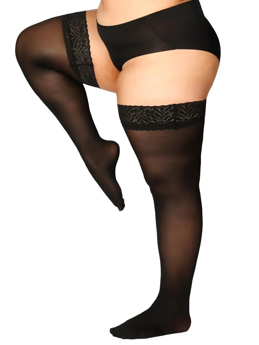 Love Salve Plus Size Thigh High Stockings Women&amp;#39;s Silky Pantyhose, Durable &amp;amp; Comfy